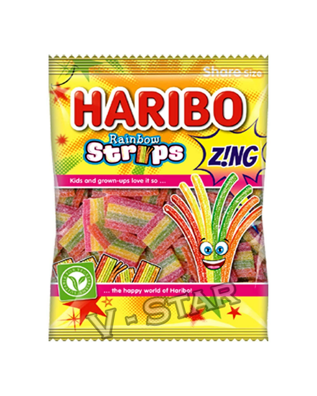 Haribo Rainbow Strips Zing