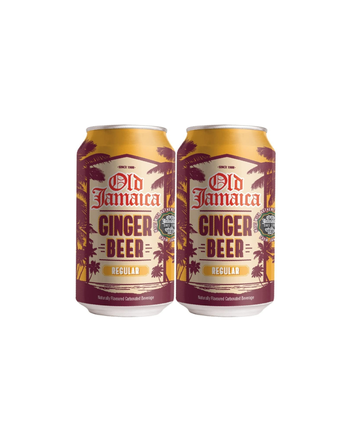 Old Jamaica Regular Ginger Beer Can - Pack of 2