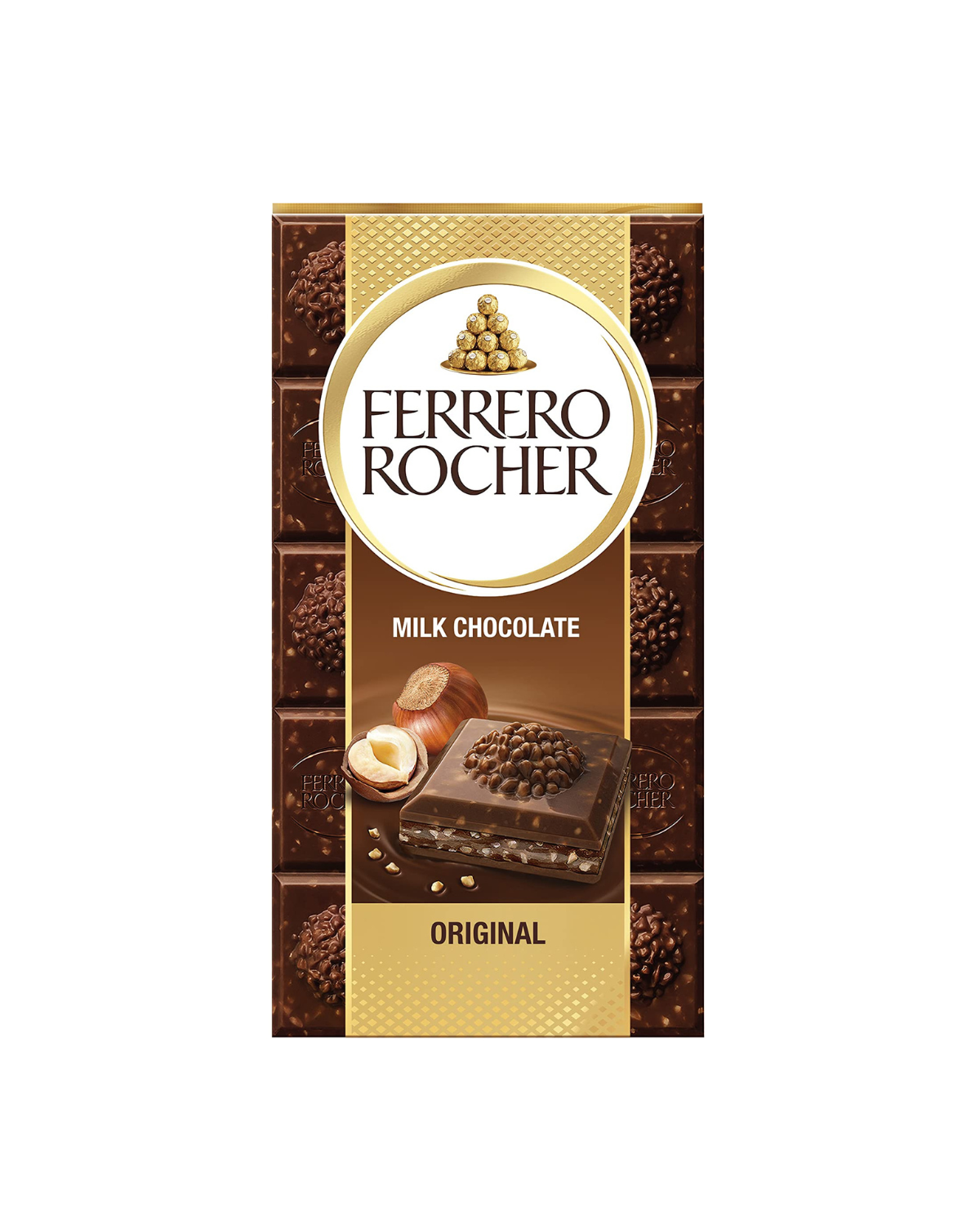 Ferrero Rocher Original Milk Chocolate Bar and Hazelnut