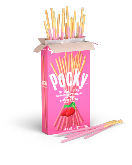 Pocky Strawberry Cream Covered Biscuit Sticks