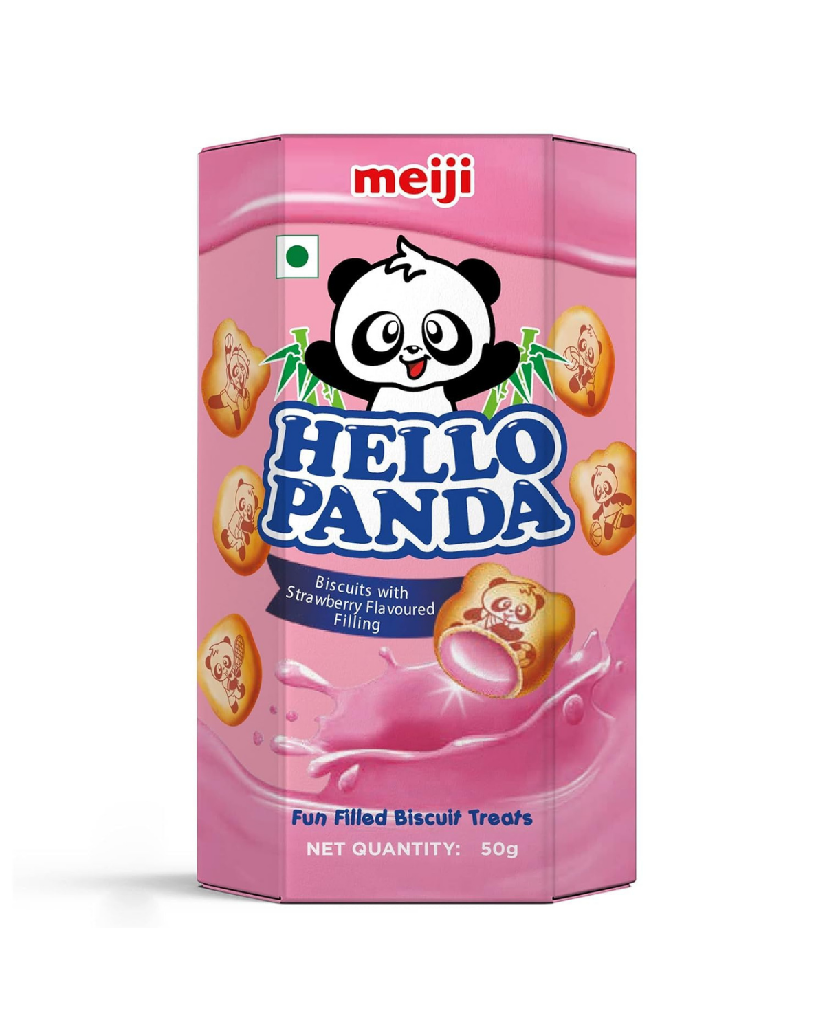 Meiji Hello Panda Biscuits with Strawberry Flavoured Filling
