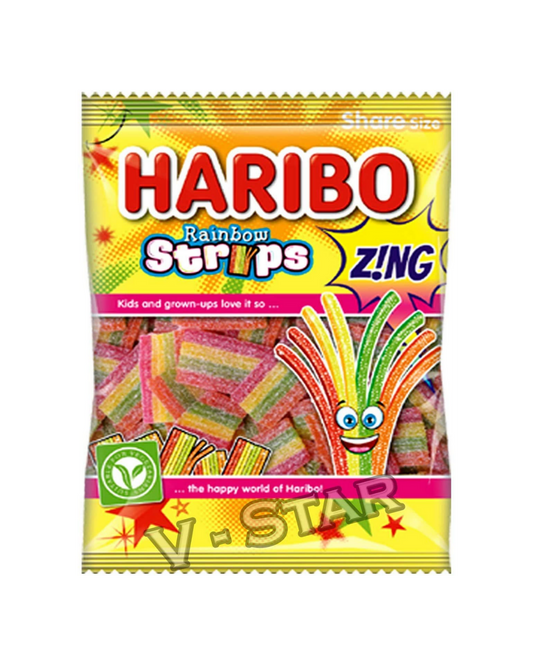 Haribo Rainbow Strips Zing