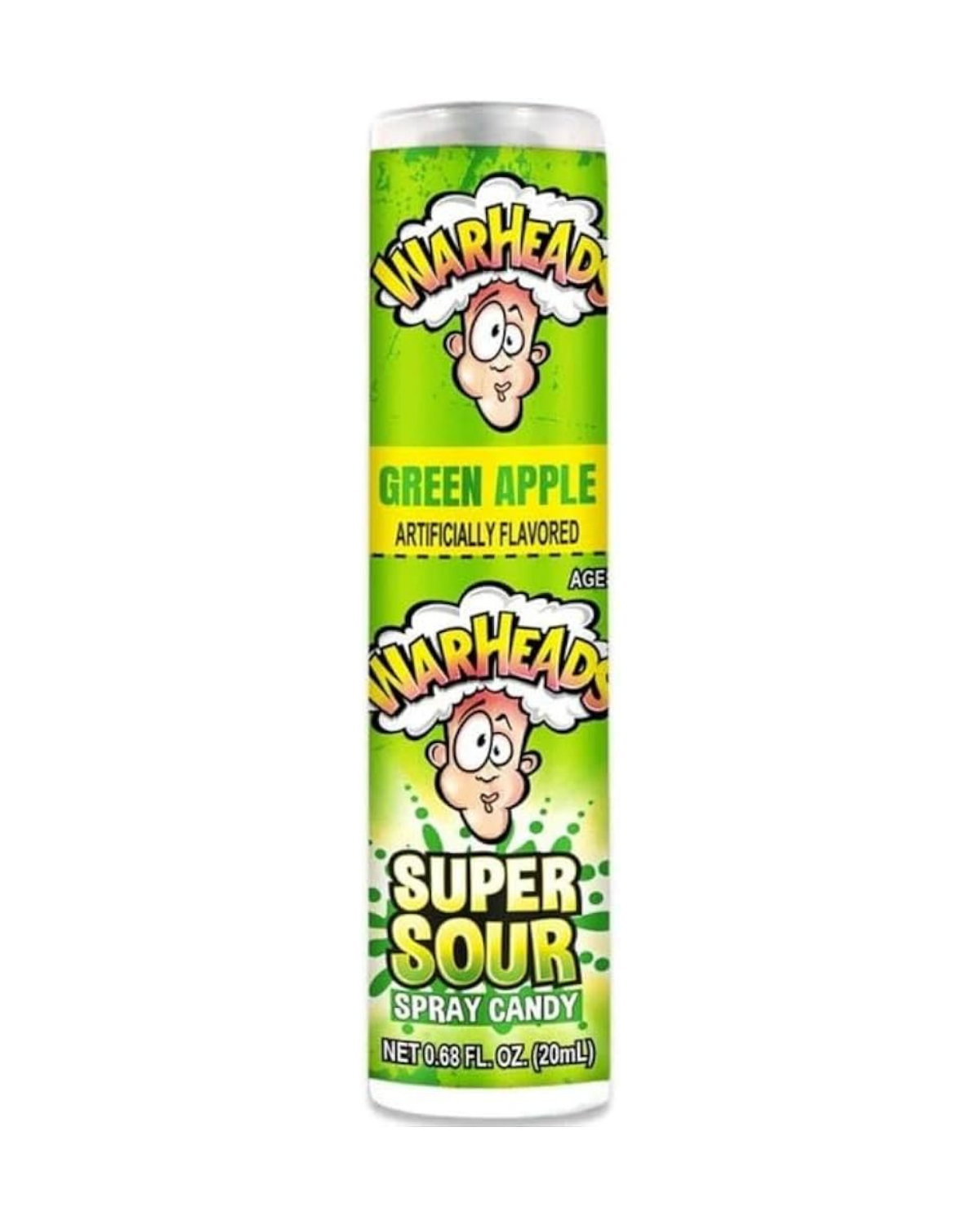 Warheads Super Sour Green Apple Flavour Sweet And Fruity Spray Candy