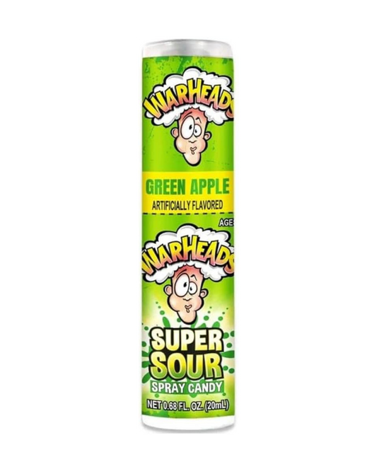 Warheads Super Sour Green Apple Flavour Sweet And Fruity Spray Candy