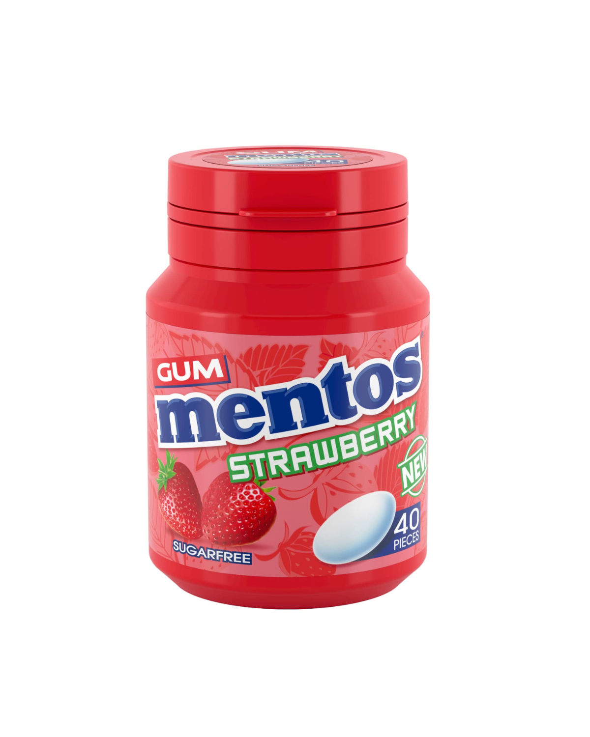 Mentos Sugar-Free Chewing Gum, Strawberry