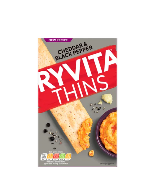 Ryvita Cheddar & Black Pepper Thins
