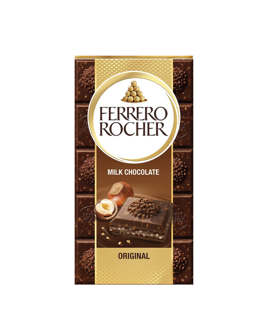 Ferrero Rocher Original Milk Chocolate Bar and Hazelnut