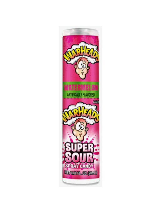 Warheads Super Sour Green Watermelon Flavour Sweet And Fruity Spray Candy